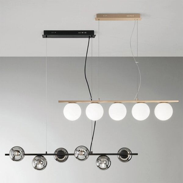 Ondaluce - Lampadario sospeso su cavo MONILE 5xE14/10W/230V oro/bianco