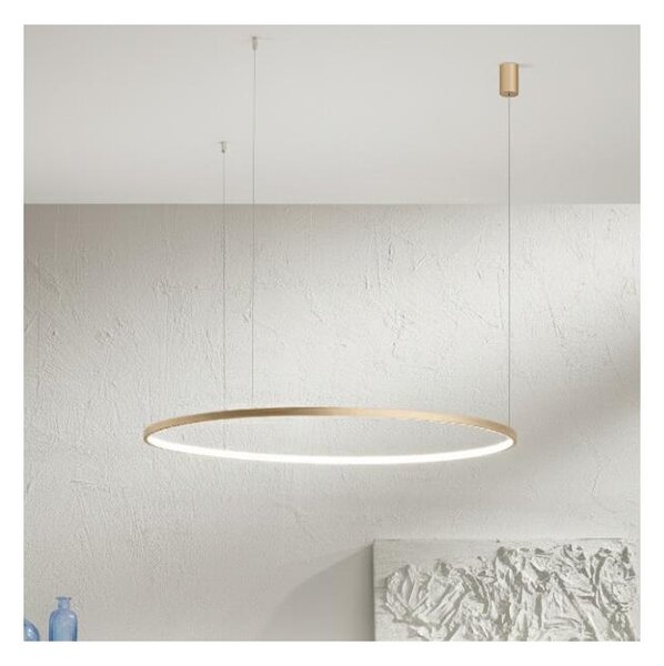 Ondaluce - Lampadario LED dimmerabile a cavo SOEL LED/28W/230V pr. 60 cm oro