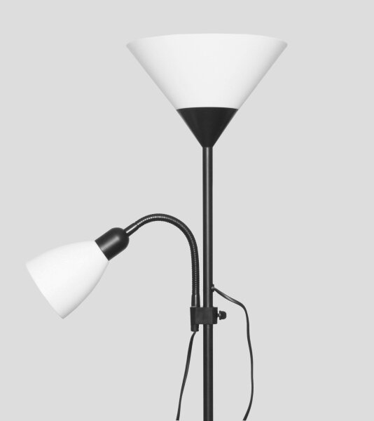 Lampada da terra WENDY 1xE27/100W/230V + 1xE14/40W nera