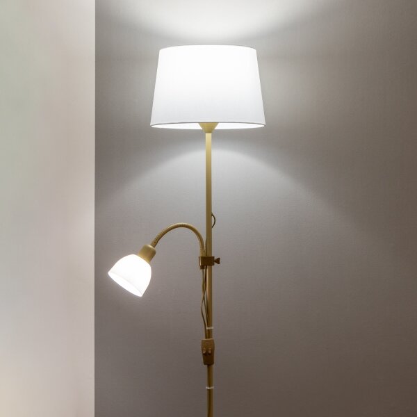 Brilagi - Piantana CERIA 1xE27/100W/230V + 1xE14/25W dorata/bianca