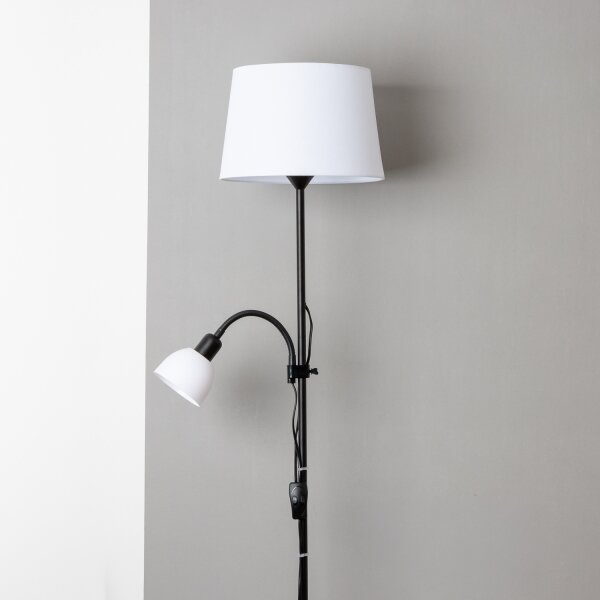 Brilagi - Lampada da terra CERIA 1xE27/100W/230V + 1xE14/25W nero/bianco