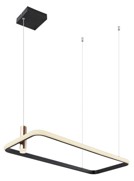 Lampada a sospensione Globo in metallo nero opaco, 1Xled
