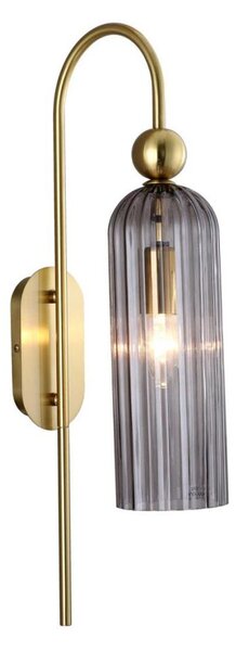 Applique da parete PIEGA 1xE14/40W/230V ottone/nero fumé