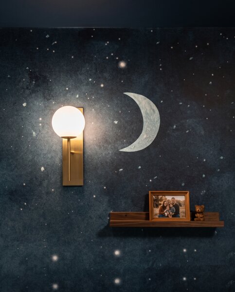 Carta da parati Luna sopra le nuvole, Cieli e nuvole, Acquerello - Tapeko.it
