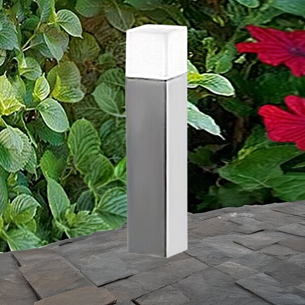Lampioncino esterno ip54 perenz tower 8342 gc e27 led metallo alluminio acrilico grigio cemento - Perenz