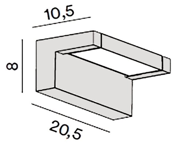 Applique esterno orientabile perenz display 8350 a ct ip65 led cct antracite opaco - Perenz