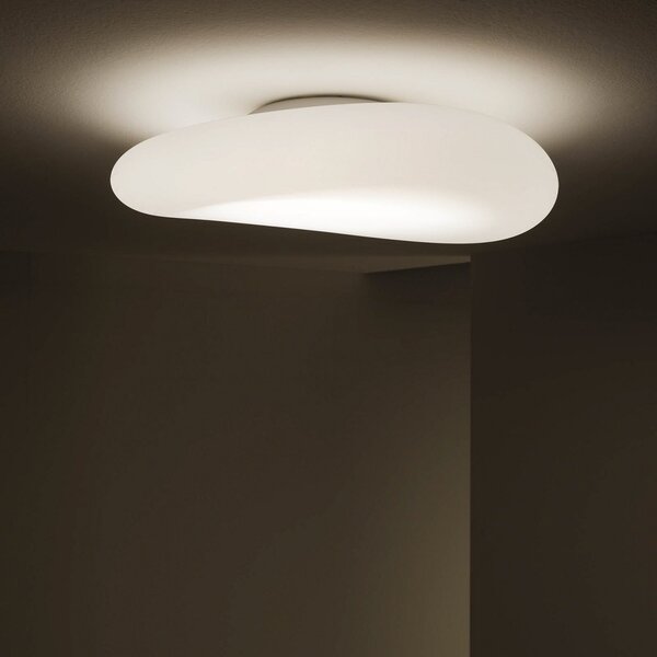 Plafoniera Stilnovo, Mr. Magoo, dimmerabile, Bianco, Soggiorno, Plastica, Design