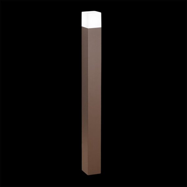 Lampioncino esterno ip54 perenz tower 8344 e e27 led metallo alluminio acrilico corten opaco - Perenz