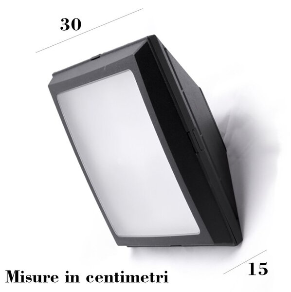 Applique esterno top light siena gr e27 led ip66 resina - Top Light
