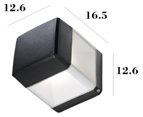 Applique esterno top light lodi ap ne gx53 led resina - Top Light