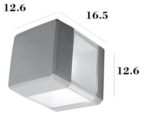 Applique esterno top light lodi ap gr gx53 led resina - Top Light