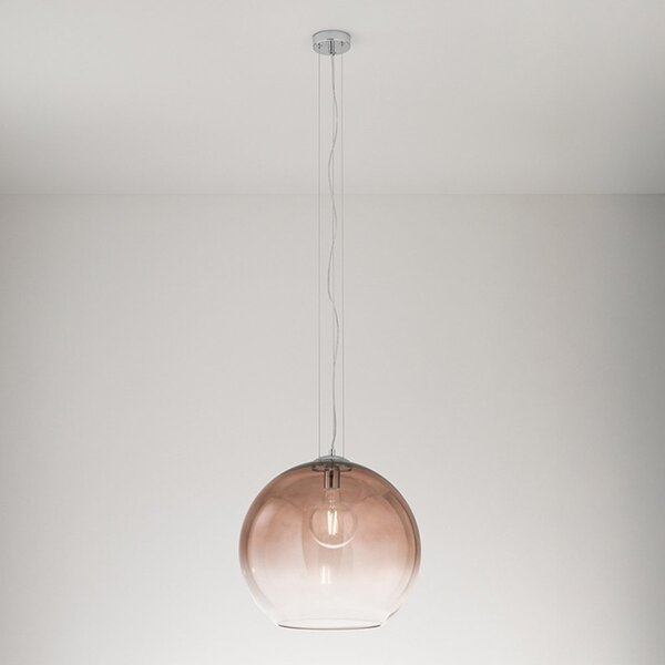 Lampadario vetro soffiato perenz planet 8526 e 45 e27 led marrone - Perenz