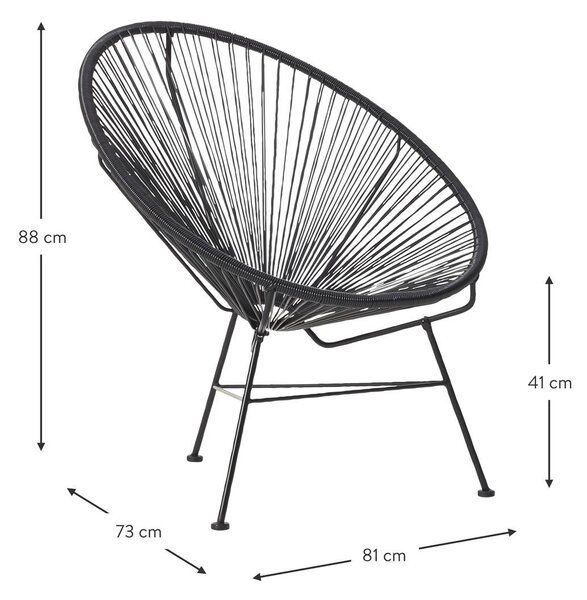 Poltrona lounge in plastica intrecciato Bahia