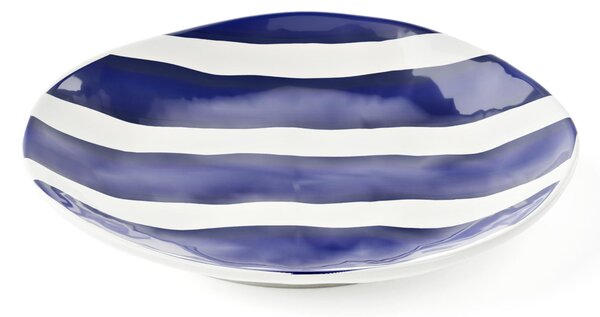 Piatto frutta Dessert in Melamina set da 6 pezzi Linea FUSION �21x h 3 cm cm realizzati con decoro studiato x la lavastoviglie blu