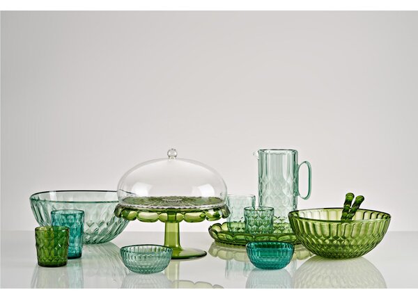 Portatovaglioli Orizzontale VANITY in materiale acrilico Riciclabile Dimensioni 20x20xh7,0 cm con asta Ferma tovaglioli colore Verde Matcha