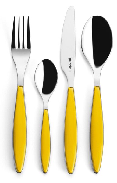 Posate Feeling 24 pezzi Colore Crema in acciaio inox 18/10 AISI 420 di Altissima qualit� lavabili in lavastoviglie colore Ambra