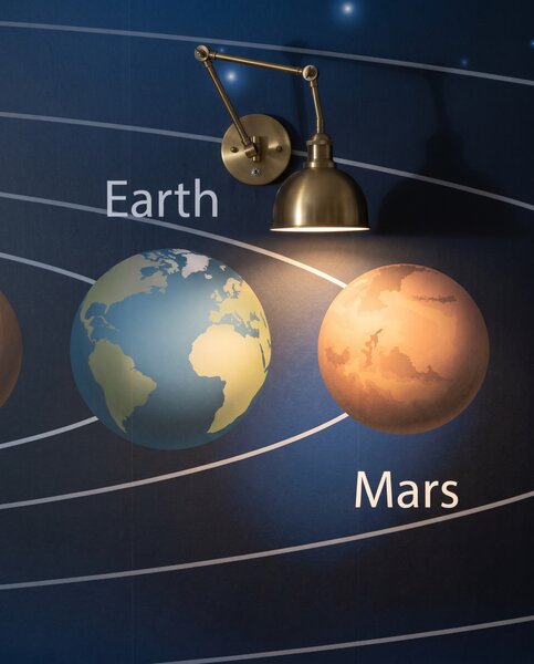 Carta da parati Pianeti sulle loro orbite, Spazio e pianeti, Effetto 3D - Tapeko.it