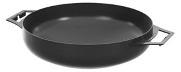 Padella in Acciaio Naturale 50cm con 2 Manici per Barbecue - Diametro 50cm, Profondit� 10cm, Peso 5,5kg - Alta Qualit� Artigianale, Made in Europe