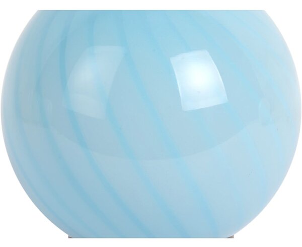Lampada da tavolo azzurra con paralume in vetro (altezza totale 17 cm) Summer Globe – Leitmotiv