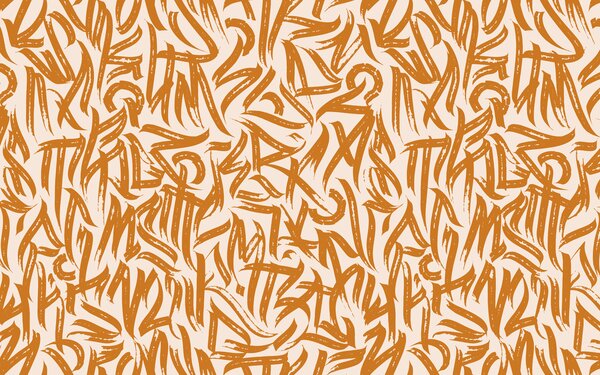 Carta da parati Motivo di lettere su sfondo bianco, Carta da parati popolare, Carta da parati popolare, u99085v1 - Tapeko.it