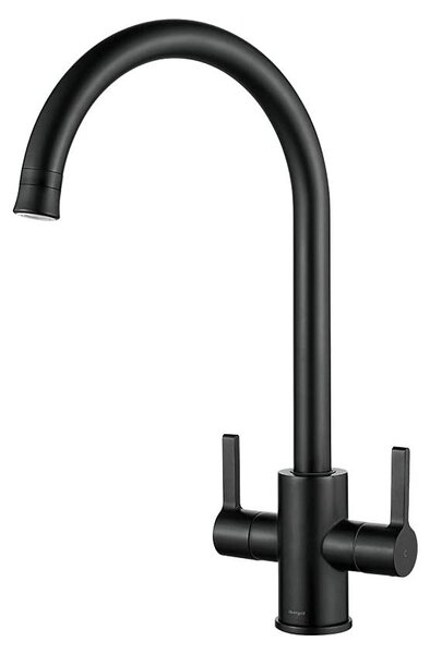 Miscelatore da cucina, 2 funzioni, girevole a 360°, colore nero