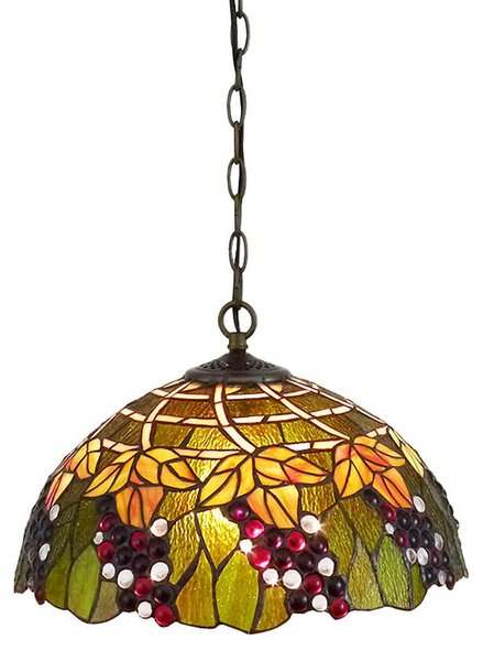 Lampada da soffitto in vetro autentico di alta qualità in stile Tiffany Lampada da soffitto Corina Lampada a sospensione