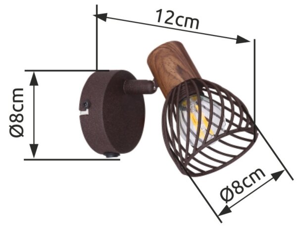 Globo 54817-1 - Luce Spot da parete ISABELLE 1xE14/40W/230V