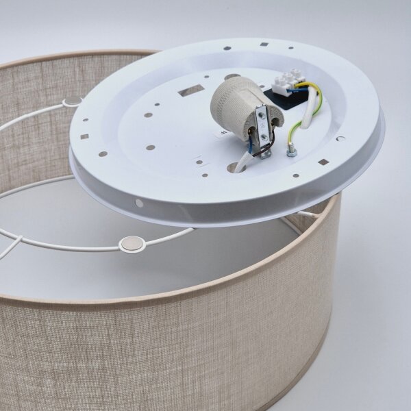 Plafoniera SIRJA 1xE27/60W/230V diametro 35 cm beige