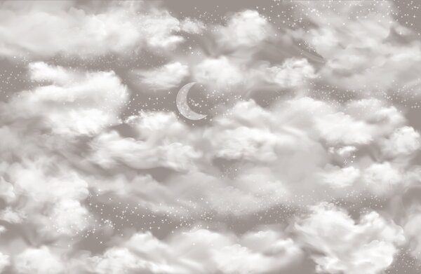 Carta da parati La luna nel cielo, Carta da parati Cielo, Carta da parati popolare, w02515 - Tapeko.it