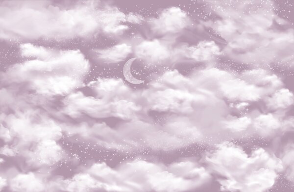 Carta da parati La luna nel cielo, Carta da parati Cielo, Carta da parati popolare, w02515v3 - Tapeko.it