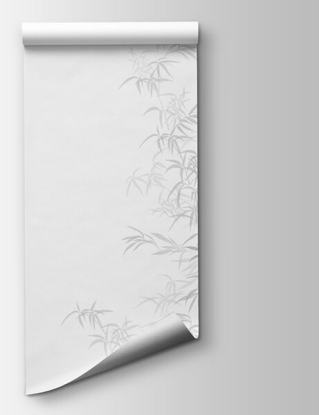 Carta da parati Sfondo bianco con foglie, Carta da parati Natura, Carta da parati popolare, w08555v1 - Tapeko.it