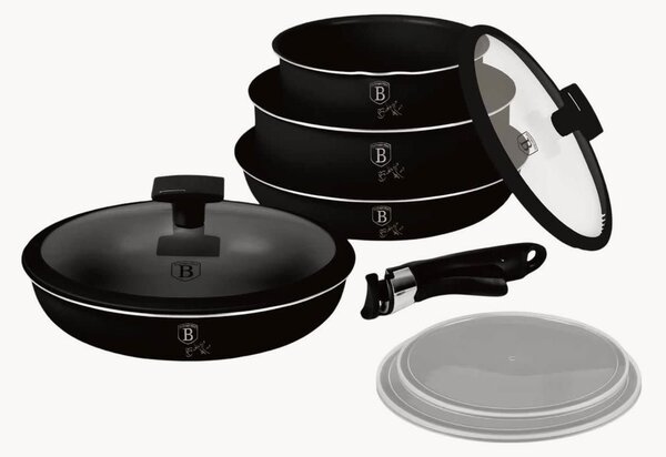 Batteria di pentole nera opaca Matt Black, set da 9