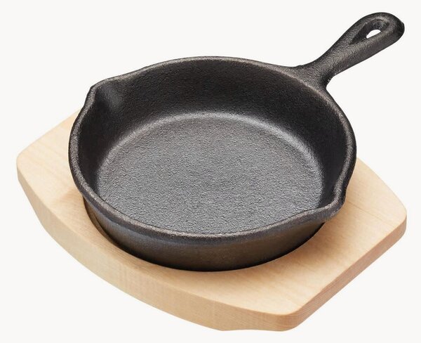 Padella mini con supporto Cast Round