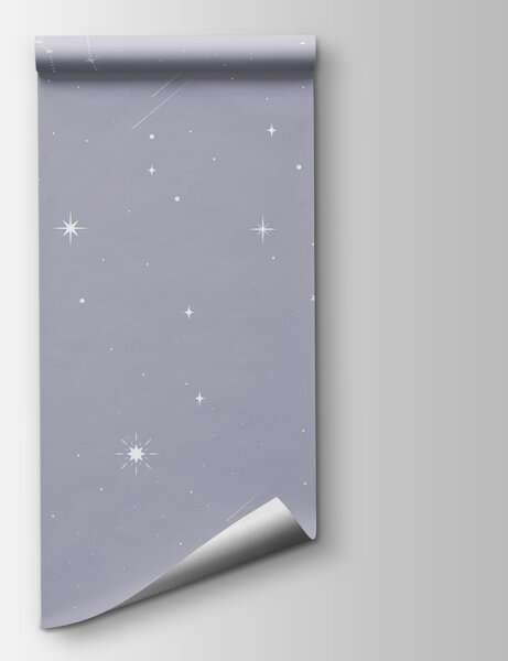 Carta da parati Luna e stelle nel cielo, Carta da parati Spazio, Carta da parati popolare, w03144v1 - Tapeko.it