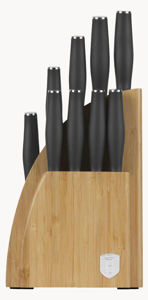 Set di coltelli da cucina in acciaio inossidabile con supporto Anthracite, set da 10