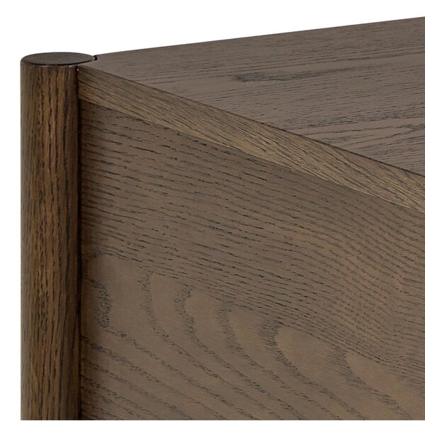 Comodino colore naturale scuro con effetto rovere Monfort – Actona