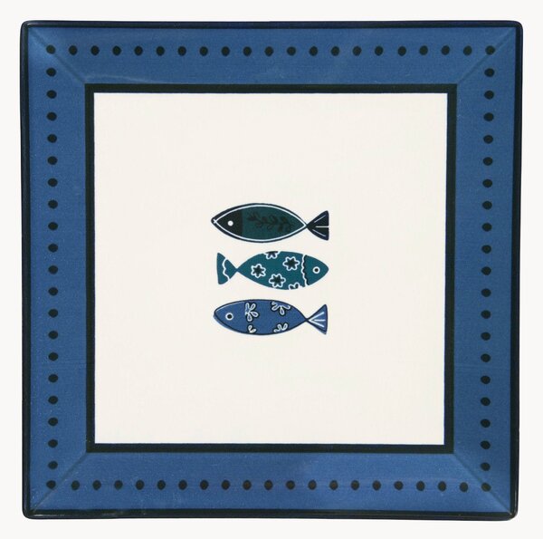 Set di 6 piatti quadrati Ocean