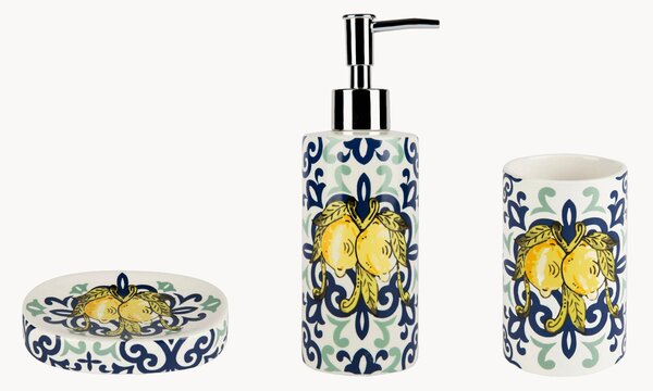 Set di 3 accessori da bagno in ceramica Amalfi