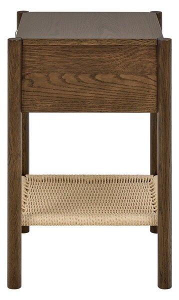 Comodino colore naturale scuro con effetto rovere Monfort – Actona