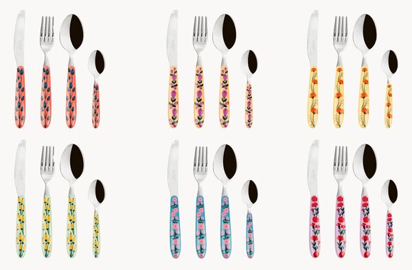 Set di 24 posate in acciaio inox lucido Arles, 6 persone