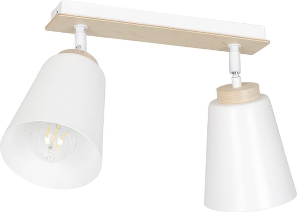 LAMPADA DA SOFFITTO Emibig 2xE27 60W ATLAS 2 BIANCA 724/2