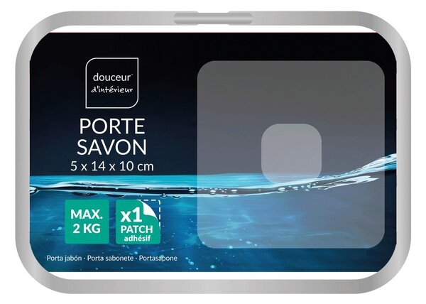 Portasaponetta senza foratura color argento lucido in metallo Filaire Aluminium – douceur d'intérieur