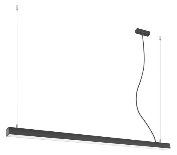 Lampada a sospensione PINNE 150 nero 1xLED 38W alluminio 150x6x150cm Thoro Lighting