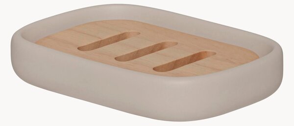 Portasapone con inserto in legno di acacia Mind