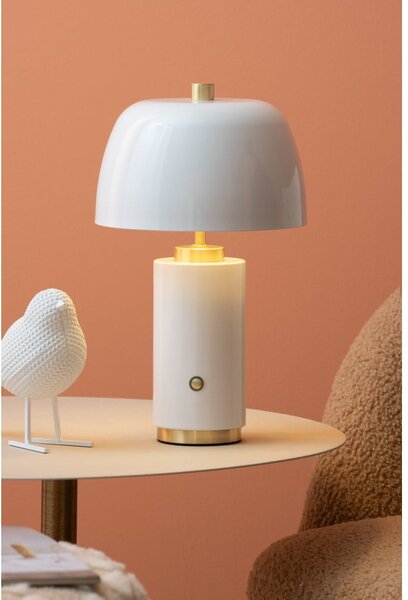 Lampada da tavolo dimmerabile a LED bianchi con paralume in metallo (altezza 30 cm) Freya - Leitmotiv