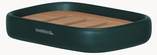 Portasapone con inserto in legno di faggio Mind