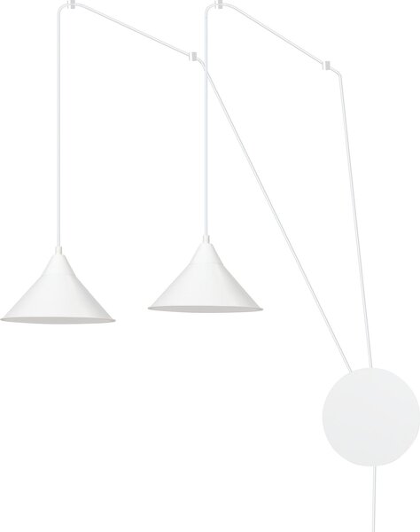 LAMPADA A SOSPENSIONE Emibig 2xE27 60W ABRAMO 2 BIANCA 159/2