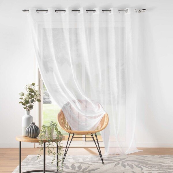 Tenda sottile bianca in voile 240x240 cm Lissea – douceur d'intérieur