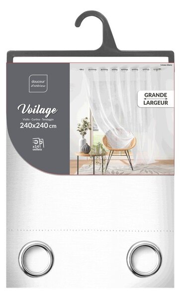 Tenda sottile bianca in voile 240x240 cm Lissea – douceur d'intérieur