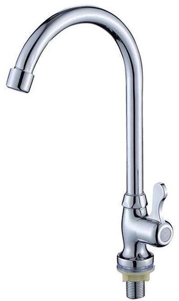 Miscelatore monocomando con collo lungo, alto, universale e orientabile, lavello da cucina verticale, miscelatore monocomando per acqua fredda